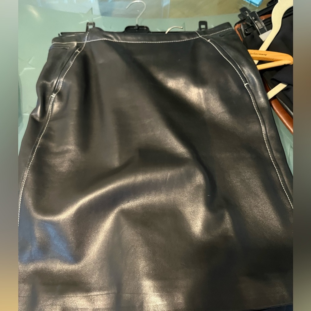 Vintage Gianfranco ferre leather pencil skirt